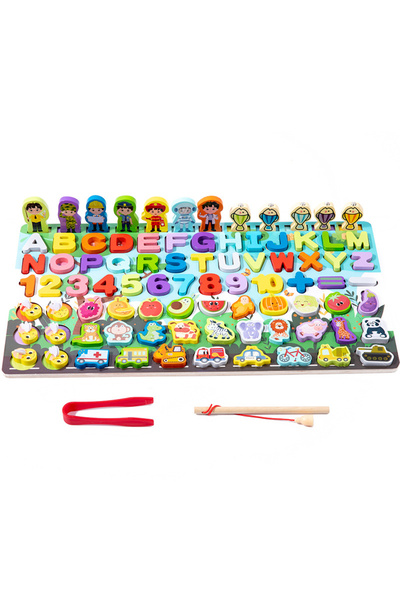 OEM Joc Montessori multifuncțional 8-în-1 – școliți litere și numere din lemn...