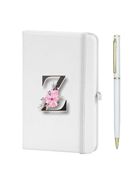 LİNOVERA Letter Z Flower Pattern Printed Notebook