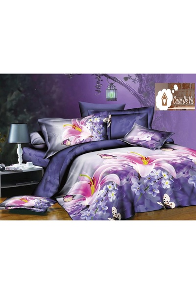 Casa de Vis Double bed linen set, satin cotton, 220 x 230 cm, 4 pieces, multi...