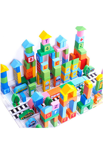 OEM 100 de cuburi din lemn pentru construit – Orasul Inteligent 3 ani