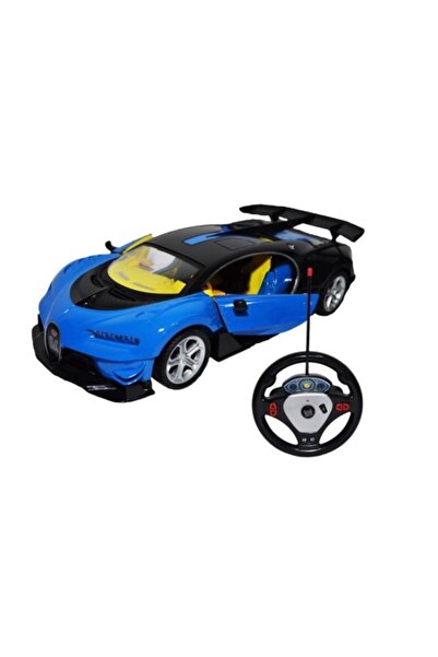 CREATIVE Mașină cu telecomandă pe volan, uși deschise, scara 1:14, pentru 6+ (Albastru-Negru), 32 x 15 x 8 cm