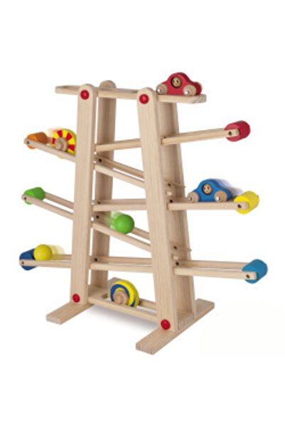 OEM Circuit Montessori cu bile și mașinuțe din lemn –3 ani+