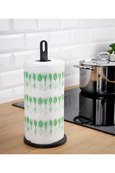 IKEA Plastik Mutfak Havluluğu Yükseklik 30 Cm Ayaklı Kağıt Havluluk Siyah Peçetelik