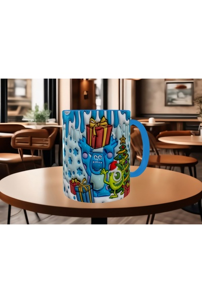 Mugs and love Monsters, sevimli canavarlar baskı kaliteli porselen kupa
