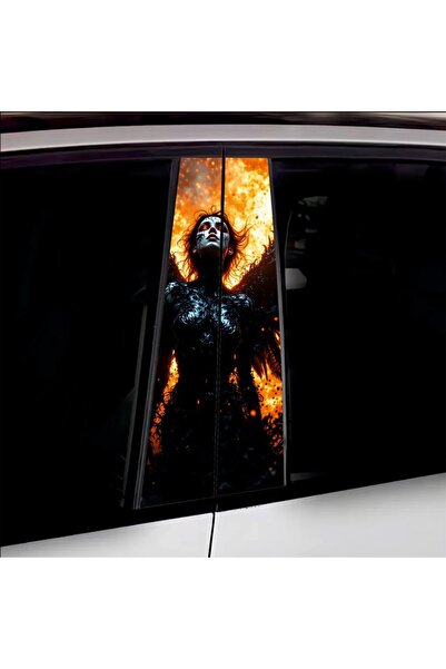 Avex Set de 2 autocolante decorative pentru stâlpii de ușă, imprimare autocol...