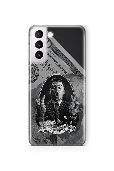 FLAMENKO حافظة هاتف سامسونج جالاكسي S22 شفافة بنمط وولفي