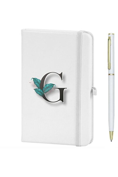 LİNOVERA Letter G Floral Printed Notebook