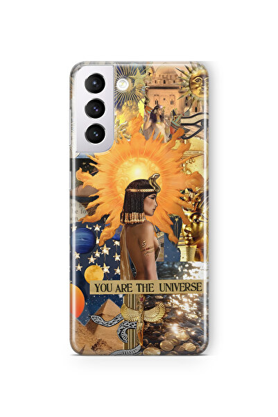 FLAMENKO حافظة هاتف سامسونج جالاكسي S22 كليوباترا شفافة منقوشة