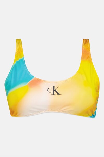 Calvin Klein حمالة صدر مبطنة بشعار العلامة التجارية للنساء، متعددة الألوان