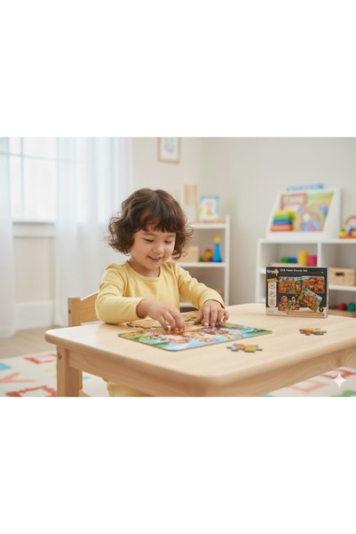 Tinyup 24 Piece Snap-On Eva Puzzle, Safari