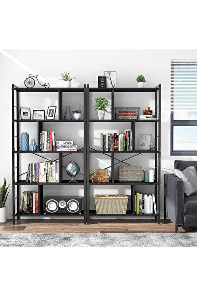 Gogoya 5-Tier Bookshelf Bookcase Storage Shelving Unit (Black)