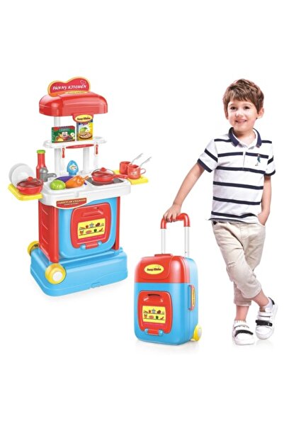 CREATIVE Cărucior de bucătărie portabil pentru copii, 37 de piese, multicolor, 3+ ani