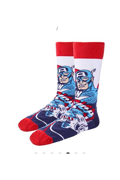 ikosga Captain America Patterned Socet Socks 40 - 46