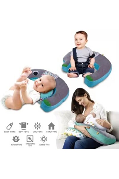 CREATIVE Baby Activity Pillow 5-in-1, Dolphin Shape, Plush, Multicolor (0+ months)