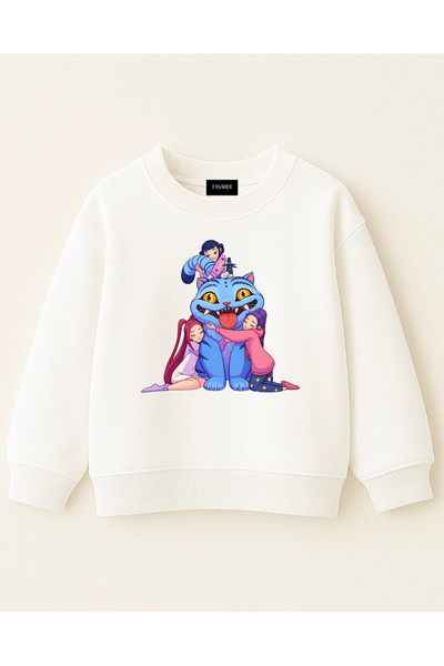 fasardi Kpop Demon Hunters Huntrix Zoey Rumi Mira Надрукований Oversize без капюшона довгий рукав дитячий світшот для дівчаток