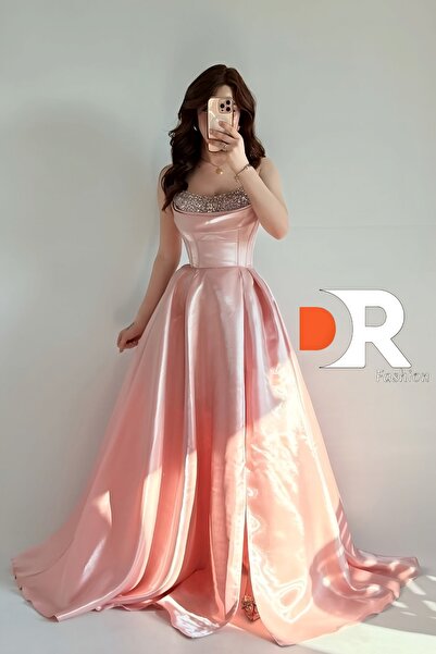 Dr Fashion Mikado corset evening dress