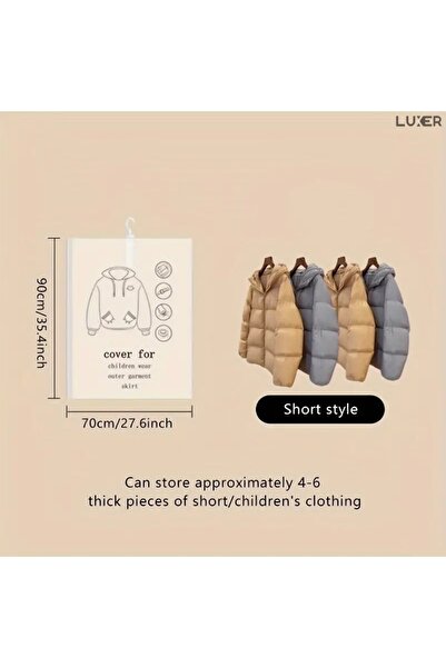 LUXER Sac Vidat Haine Pentru Depozitarea Hainelor Voluminoase cu Umerase si V...