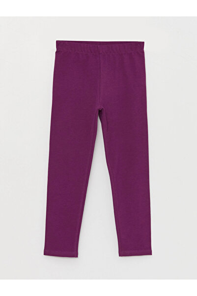 LC Waikiki Lcw Kids Purple Elastic Waist Basic Girls' Long Leggings