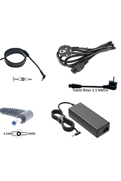 Muadil Uyumlu Model 15-cc109nt Mavi Uç İnce Pinli Yeni Nesil Notebook Adaptör