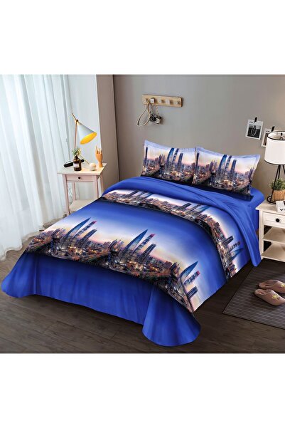 Casa de Vis Double bed linen set, satin cotton, 220 x 230 cm, 4 pieces, multi...