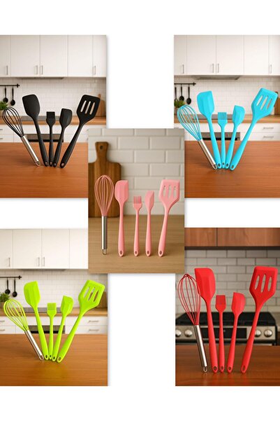 sui home 5 Li Mutfak Takım Yanmaz Yapışmaz Mutfak Pasta Slikon Yumurta Fırças...