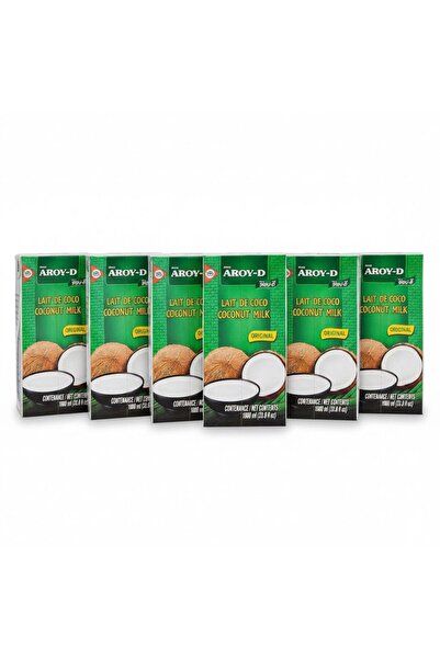 Aroy D Hindistan Cevizi Sütü 1 lt 6 lı Set