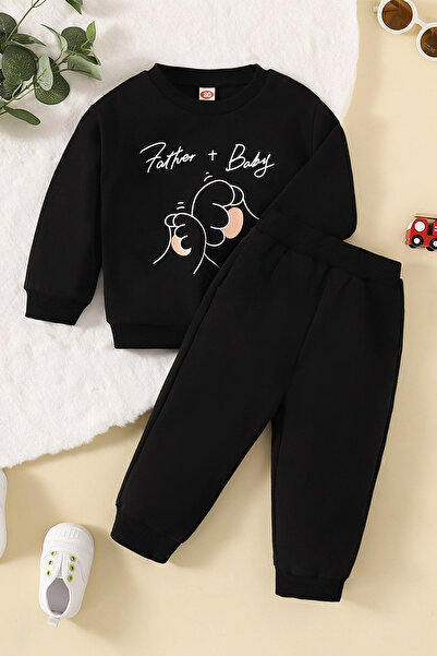 ADABEBEK Premium Father and Baby Printed Lower Upper Baby Set 24740