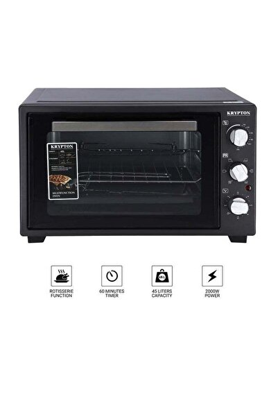 KRYPTON 6-IN-1 Multi-Functional Counter Top Electric Kitchen Oven With Powerful Rotisserie, Crumb Tr