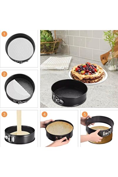cc bin shihon Cake Pan Set of 3 Professional Springform Cake Pans with Easy Release and Lock 24/26/28cm