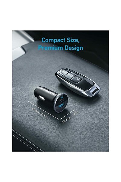Anker 52W Car Charger with USB-C and USB-A Ports