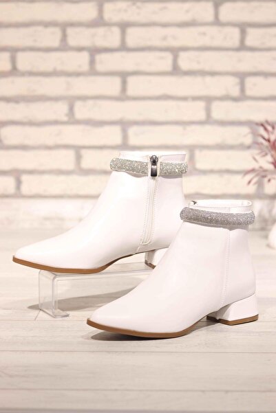 DERİ KABUSU حذاء نسائي بحجر عند الكاحل 225