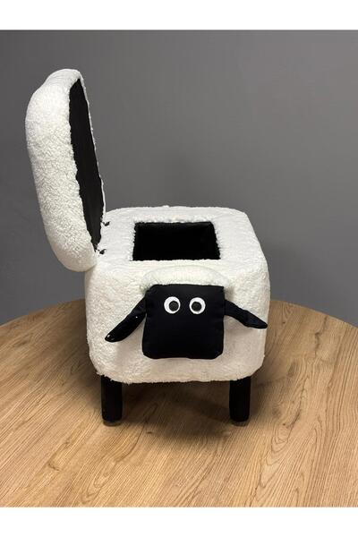 Adil Mobilya PUF TEKERLEKLİ PELUŞ KUZU
