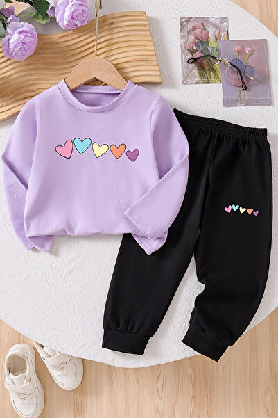 ADABEBEK Premium Colorful Hearts Printed Bottom Top Baby Set 24593