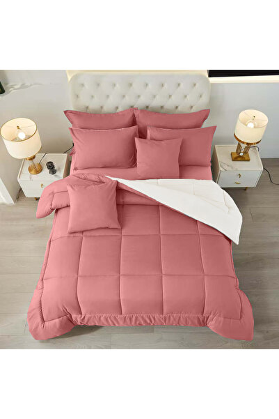 ShinyFlower Winter Comforter Set with Fixed Cotton Filling ,Soft Microfiber Fabric, Single Size 220x160 cm