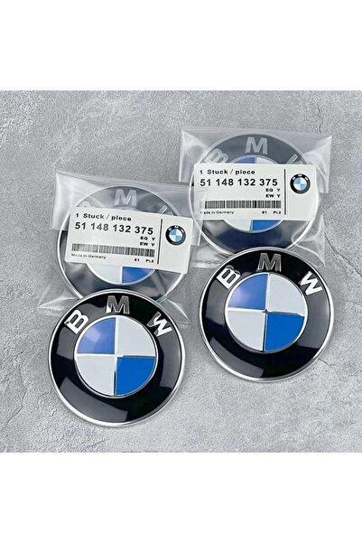 OEM Capace centrale roți 68 mm, albastru/alb, pentru BMW (E90, E91, E92, E93, F30, F10, F11, F04, E84, E83, F25, E70, F15, E72, F)