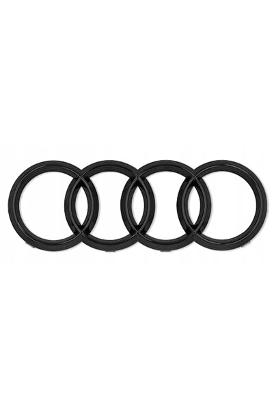 Audi insignă cu logo 27 x 9,5 cm - Negru