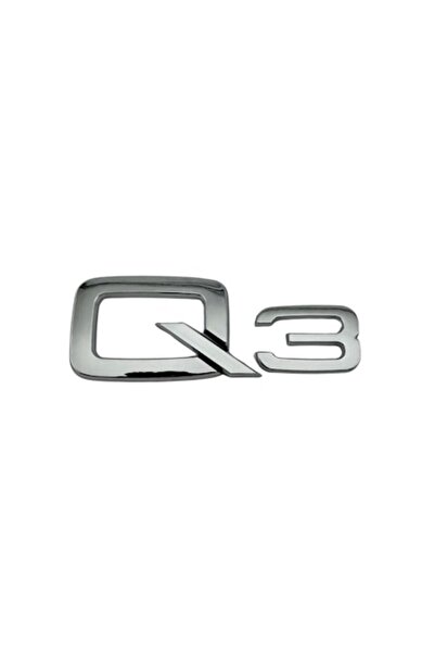 OEM Έμβλημα πορτμπαγκάζ AUDI Q3, ασημί/χρώμιο