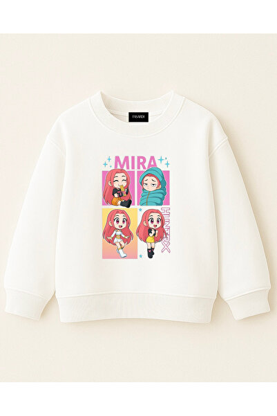 fasardi Hanorac pentru fete Kpop Demon Hunters Huntrix Mira cu imprimeu supra...