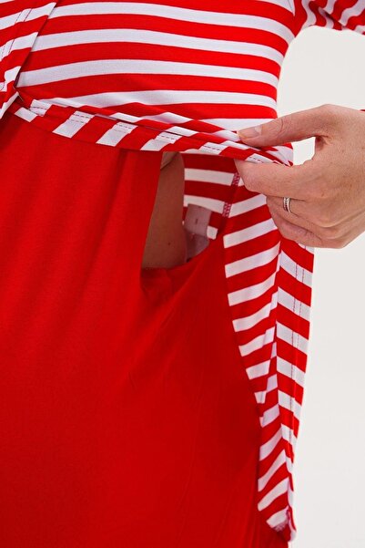 Mecit Pijama Stretch Fabric Sports Maternity Long Sleeve Pajama Set 90% Cotton 10% Lycra