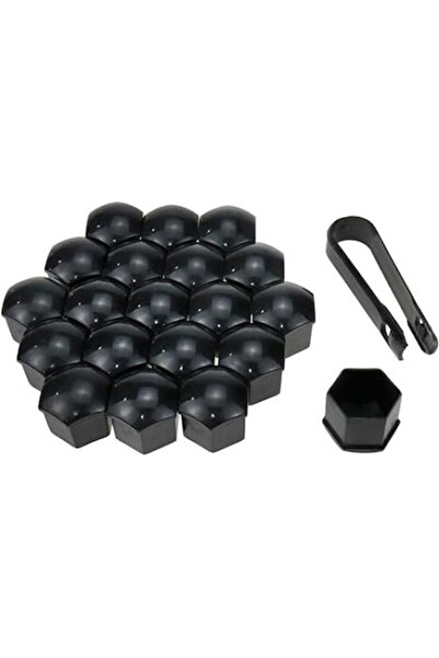OEM Set capace pentru piulițe hexagonale de roată, 19 mm, 20 buc + scule de d...