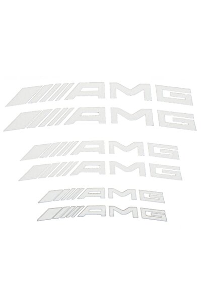 MERCEDES Set of 6 AMG stickers for calipers, color gray