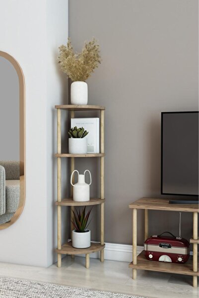 MERVİNG EV OFİS İÇİN DEKORATİF ÇOK KATLI KÖŞE RAF