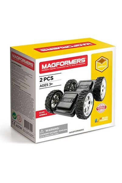 Magformers Set de construcție magnetic - roți clic, 2 bucăți