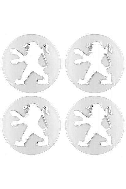 OEM Set de 4 capace de jantă, PEUGEOT, 60 mm, argintii, plastic și aluminiu