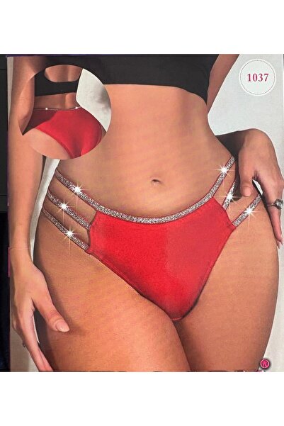 DEFORA Luxury Women's Underwear with Red Stone Strip Detail (Shipped in Box)
