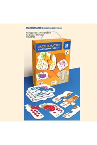 CREATIVE Mathematical puzzle with 45 pieces for children 3 years+, with animals and fruits, multicolor