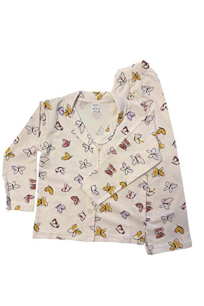 mışıl mışıl kids Κοριτσίστικο Σετ Πιτζάμες με Λευκό Πουκάμισο με Πεταλούδες κ...