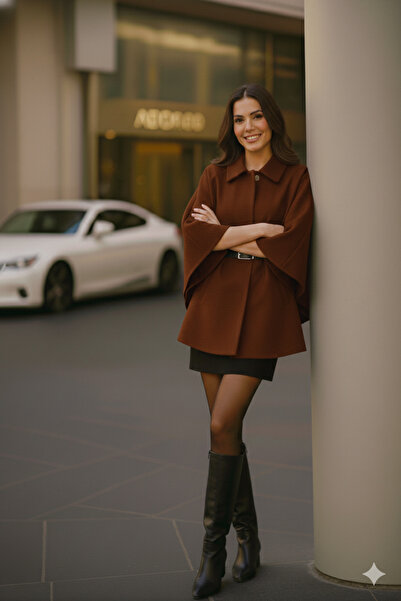 beeke Καφέ oversized Νέα σεζόν Άνετος Μοντέρνος Κομψός Συνδυασμός