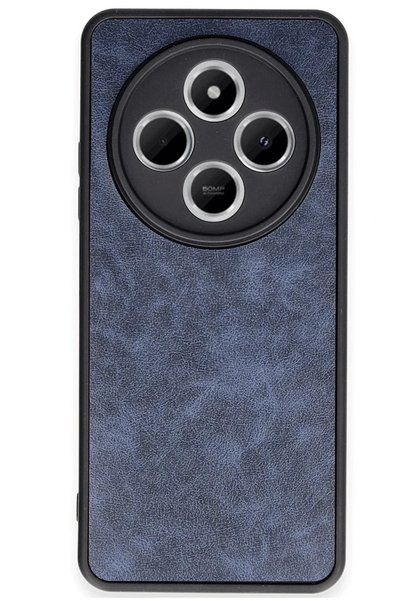 New Face Mtxdpn Xiaomi Redmi 14C Case Aras Leather Cover (184708) - Navy Blue