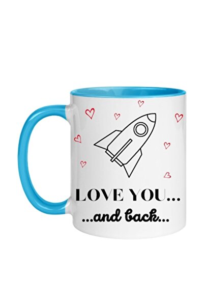T&M Personalizare Personalized mug 'Love you,...and back' - blue, 330 ml